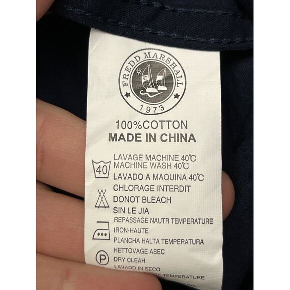 Fredd‎ Marshall Shirt Mens XXL 2XL Blue Gray Striped Long Sleeve Button Up NEW - Picture 5 of 6